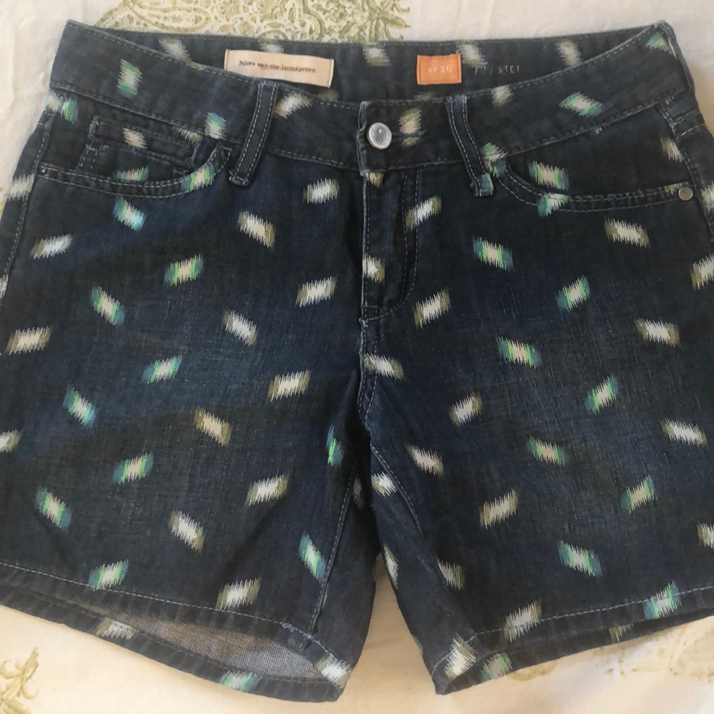 Anthropologie Pilcro Sz 26 Ikat Denim Shorts